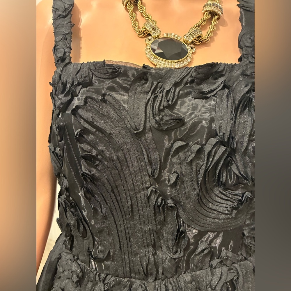 Elegant Black Textured formal dress by Layered with Love. - Picture 6 of 9